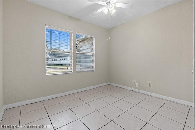 1108 Edgemoor Ave, Sebring, FL 33870 - unfurnished room with a ceiling fan and light tile patterned flooring