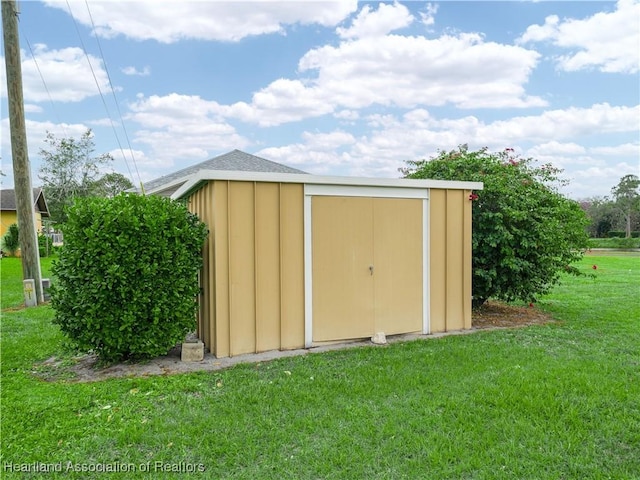 view of shed