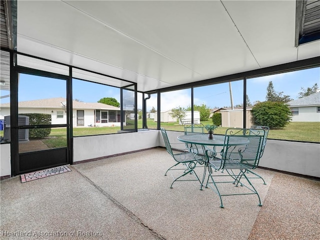 view of sunroom