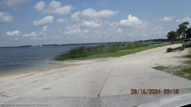 view of road featuring a water view