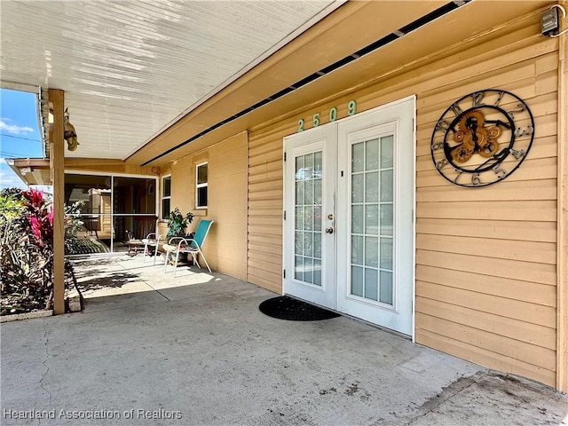 view of patio / terrace with french doors