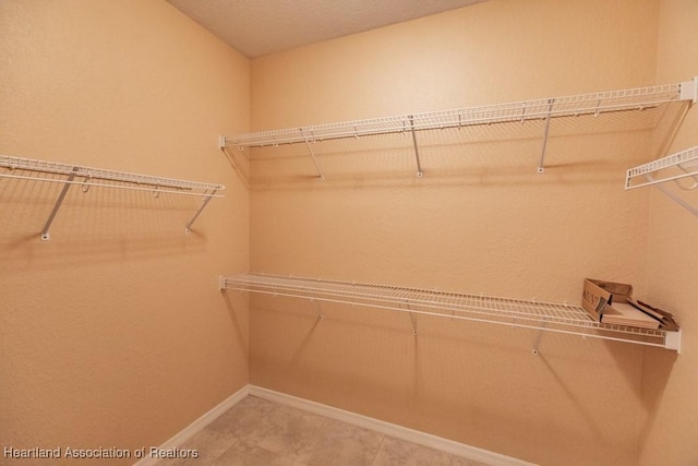 view of walk in closet