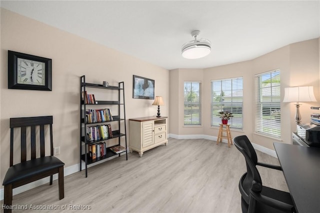2036 Ashley Oaks Cir, Sebring, FL 33870 - office featuring light wood-type flooring and baseboards