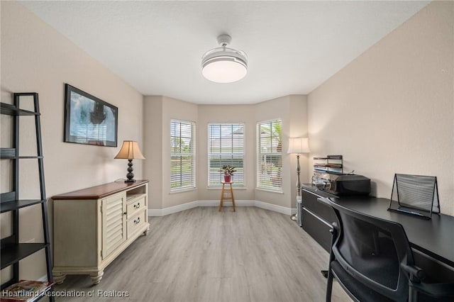 2036 Ashley Oaks Cir, Sebring, FL 33870 - office area with light wood-type flooring and baseboards