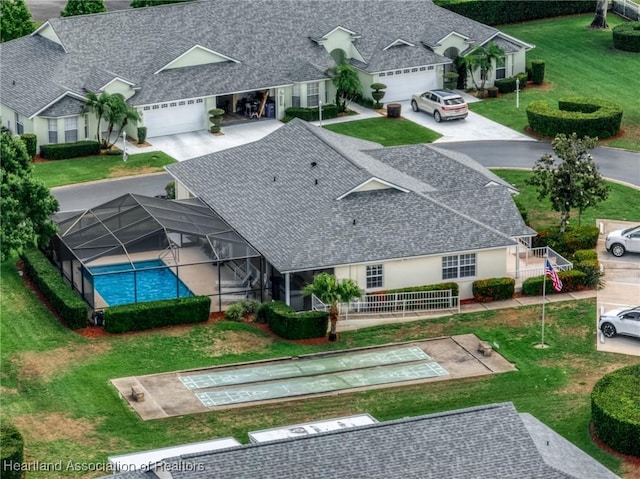 2036 Ashley Oaks Cir, Sebring, FL 33870 - aerial view of property and surrounding area featuring a pool
