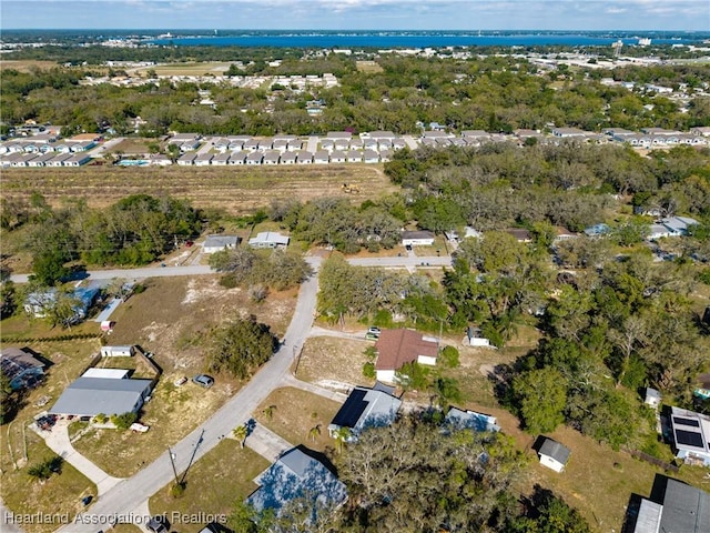 aerial view with a residential view