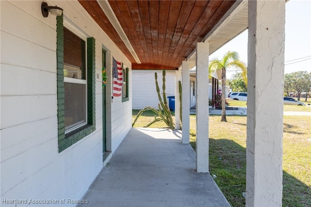 view of patio / terrace featuring covered porch