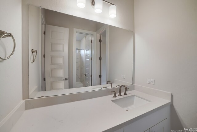 bathroom with large vanity