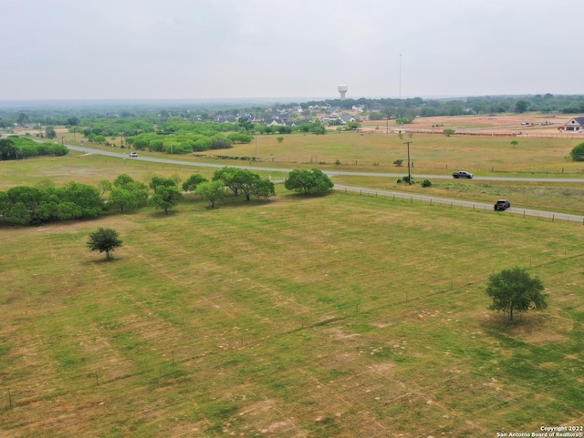 aerial view with a rural view