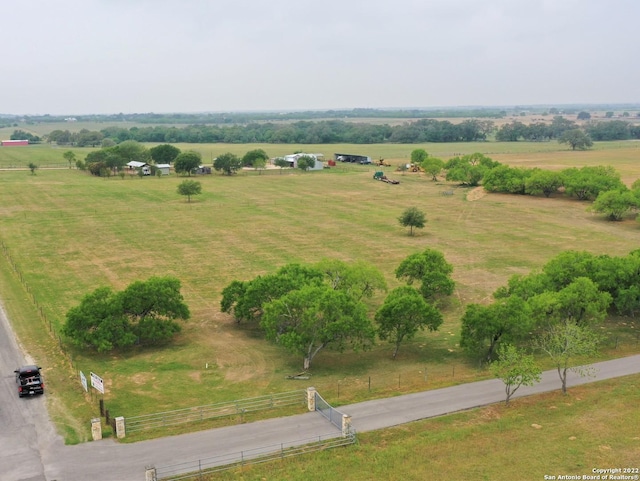 bird's eye view with a rural view