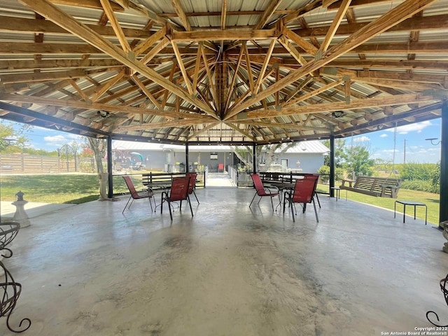 view of patio with a gazebo