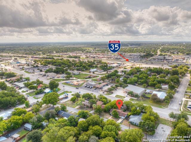 view of aerial view