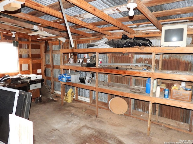 view of storage room