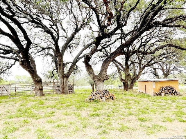 view of yard featuring a rural view