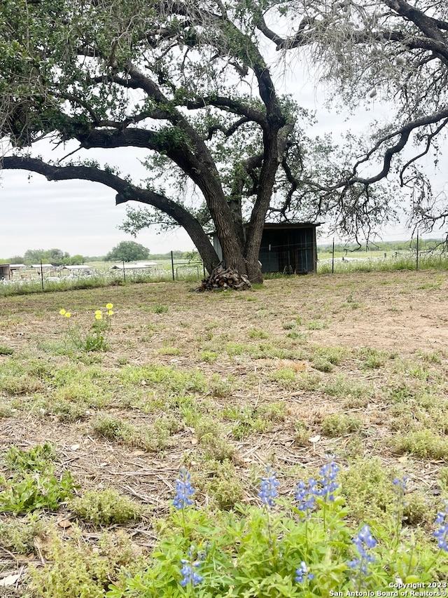 view of yard featuring a rural view