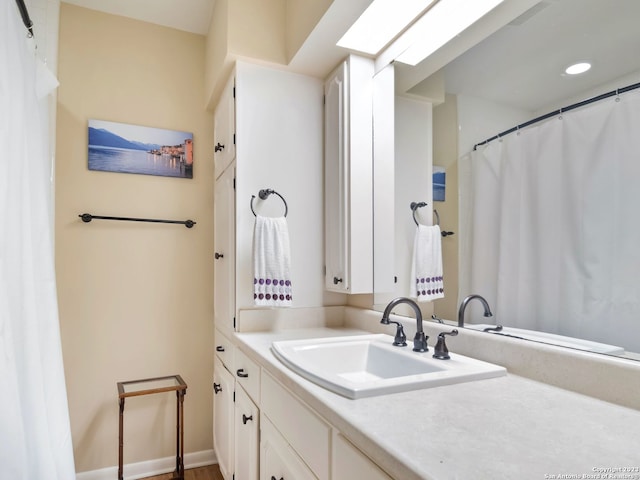 bathroom with large vanity