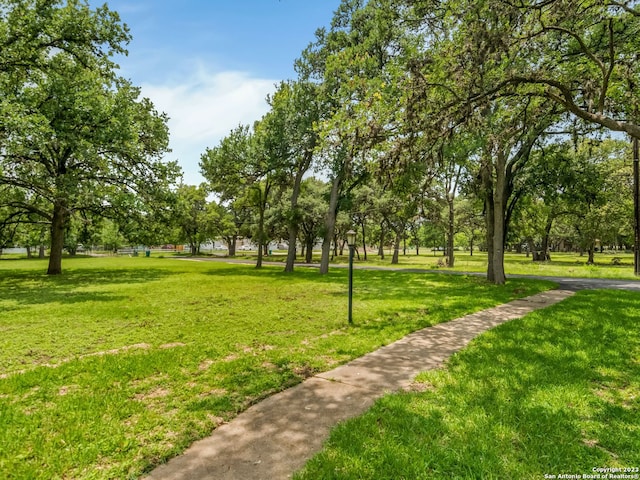 surrounding community featuring a lawn