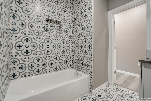 bathroom featuring hardwood / wood-style floors