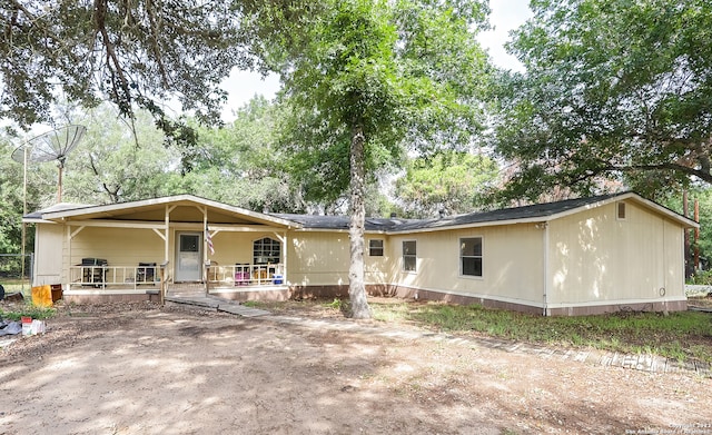 view of front of property with a porch