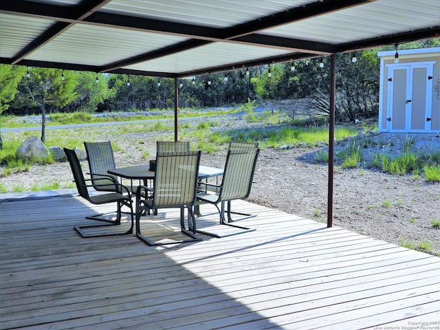 view of wooden terrace