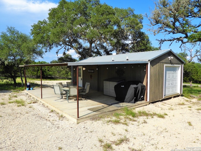 view of stable with an outdoor structure