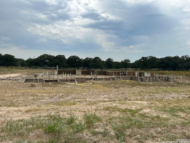 view of yard with a rural view