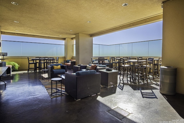 view of patio featuring an outdoor living space