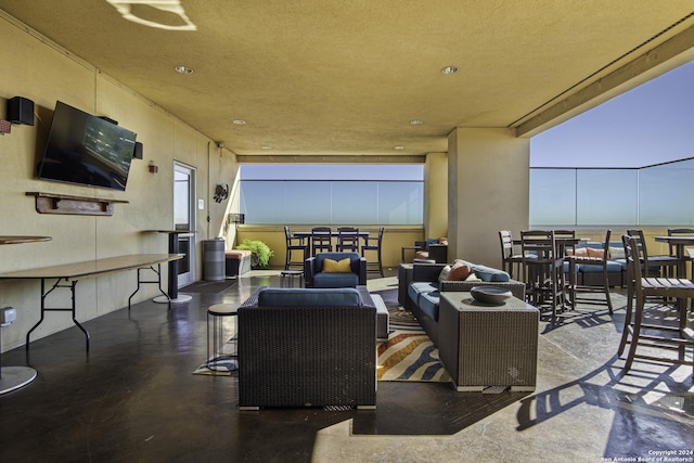 view of patio with an outdoor living space