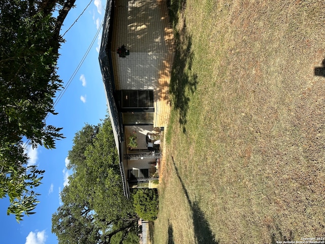 exterior space with a lawn