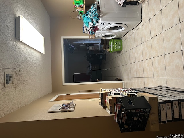 kitchen with tasteful backsplash