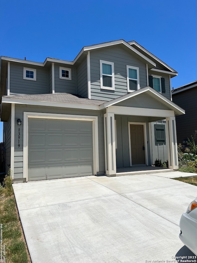 view of front of house featuring a garage