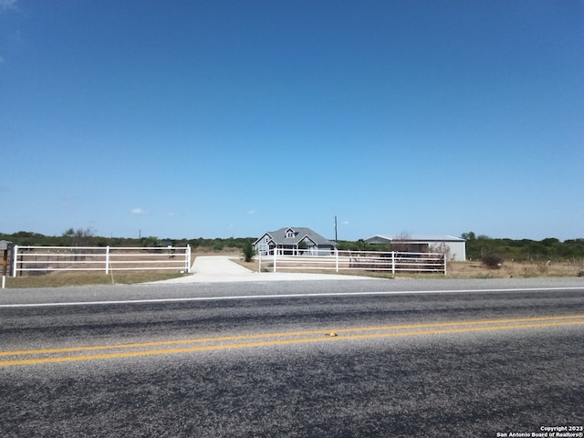 view of street featuring a rural view