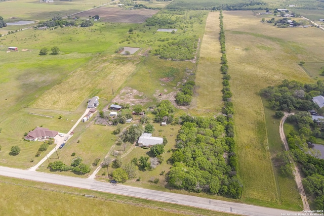 drone / aerial view with a rural view