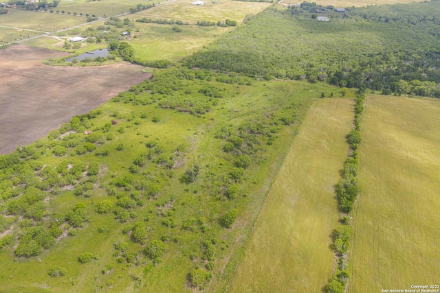 aerial view with a rural view