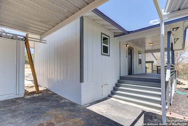 view of doorway to property