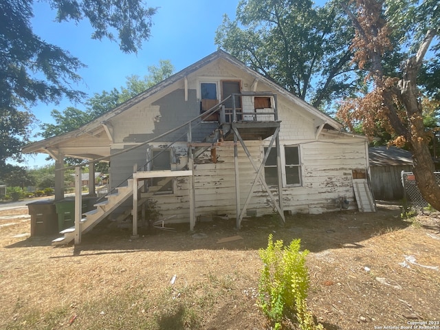 view of rear view of property