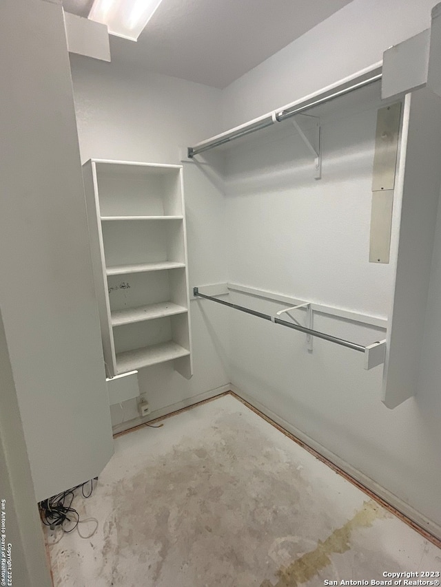 view of walk in closet