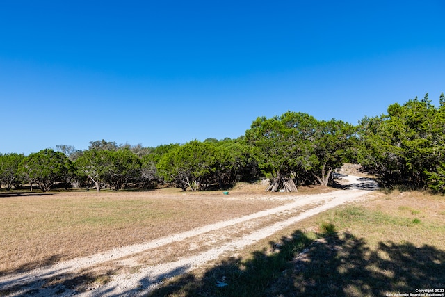 view of yard with a rural view