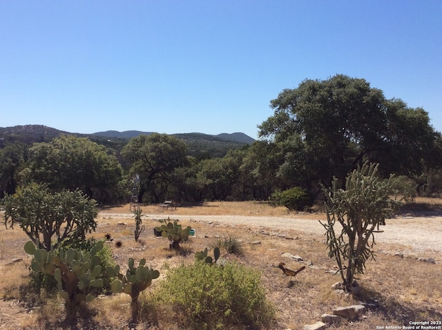 mountain view with a rural view