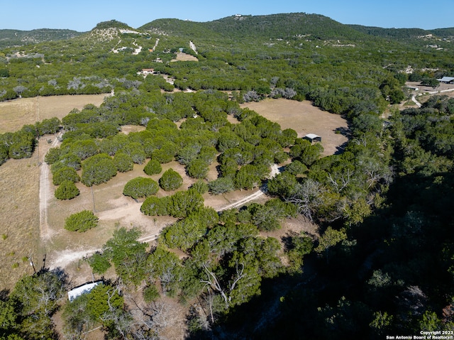 aerial view with a mountain view