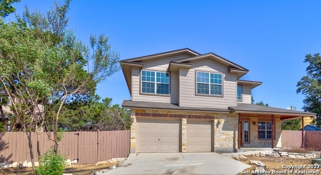 view of front of house featuring a garage