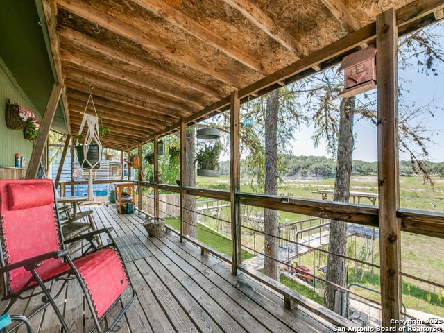 view of wooden terrace