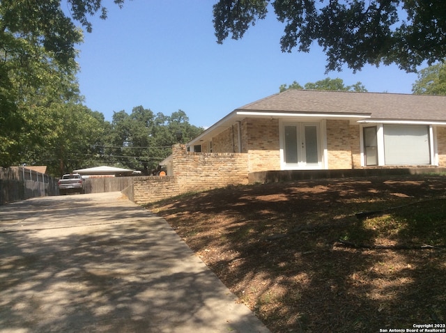 view of front of home