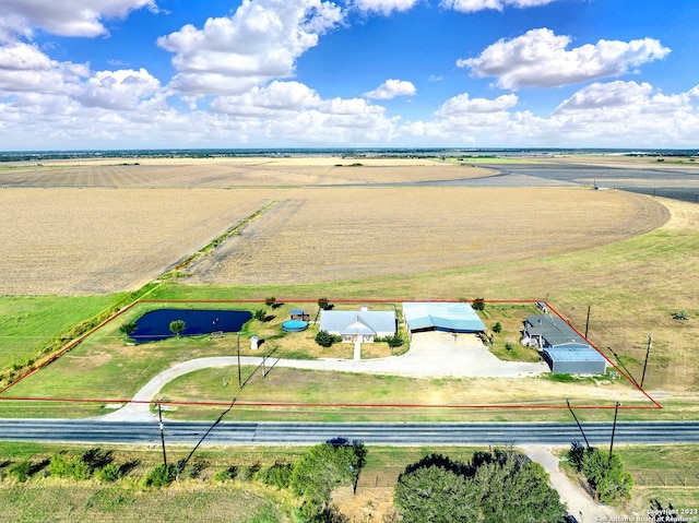 drone / aerial view featuring a rural view