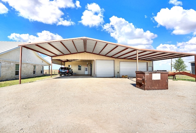 exterior space with a carport