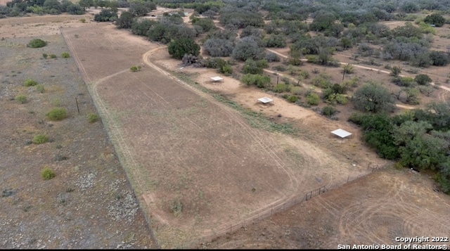 bird's eye view with a rural view