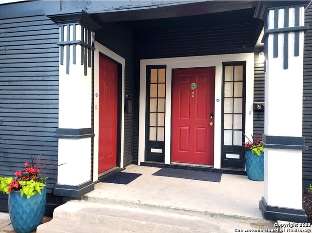 view of doorway to property