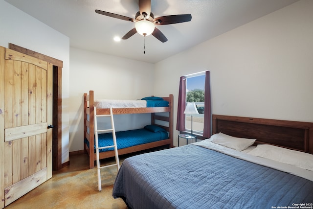 bedroom with ceiling fan