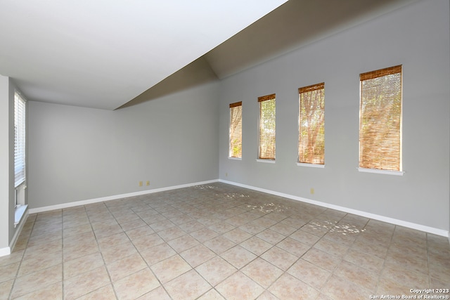 empty room featuring light tile floors