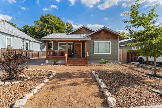 bungalow-style house featuring a porch